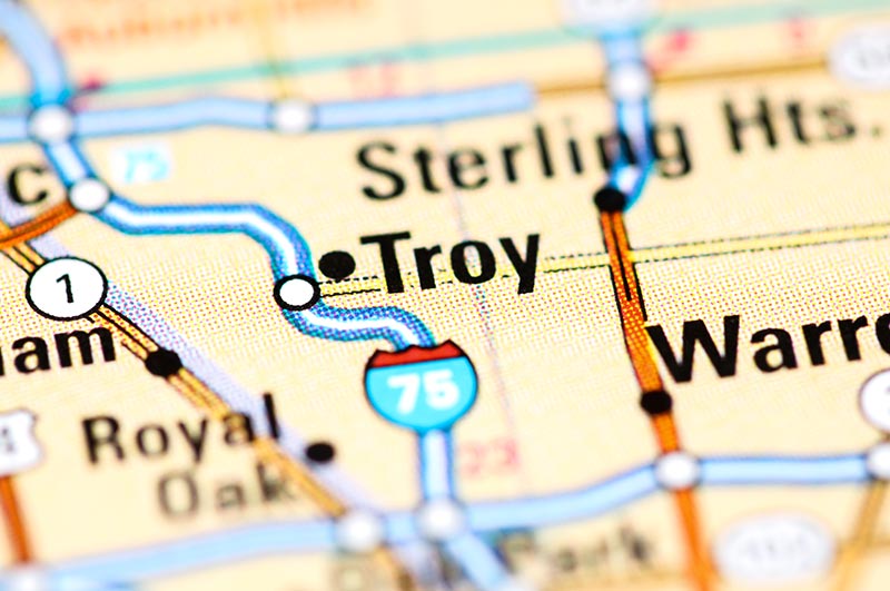 Troy - Michigan Map